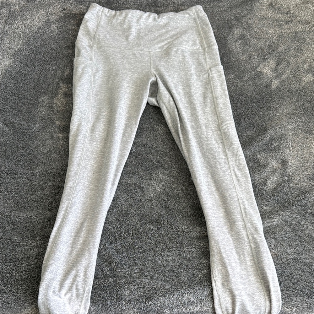 90 Degree By Reflex Gray Leggings with Elastic Waistband and Tapered Fit